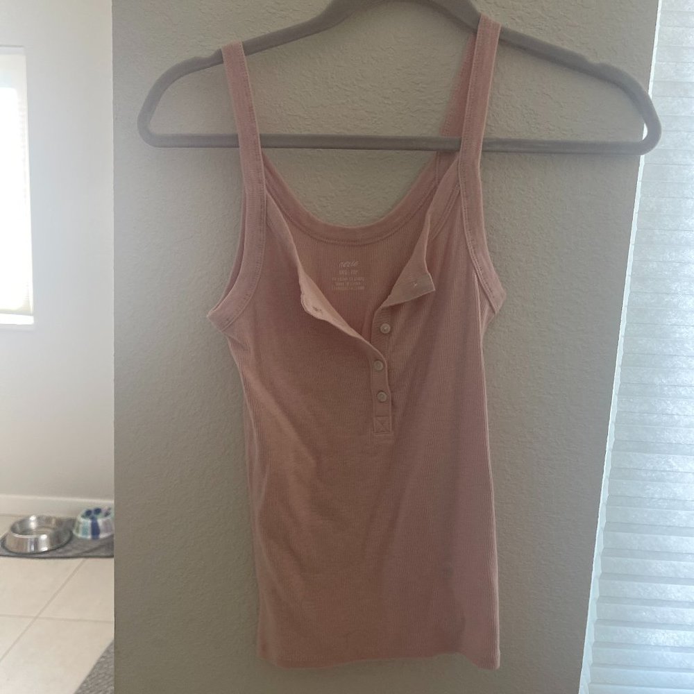 Aerie ripped tight pink tank top